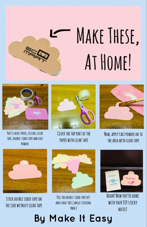 Hey Guys! Today I’ve decide to show you guys an easy way to make sticky notes at home! W/ 0 budget! I hope you guys enjoy! Have A Nice Day! 😊 #thingstodowhenbored #MakeItEasy How To Make Sticky Notes At Home, Make Sticky Notes, Diy Sticky Notes, Diy Aesthetics, Clear Tape, Things To Do When Bored, Nice Day, Crafts To Do, Sticky Notes