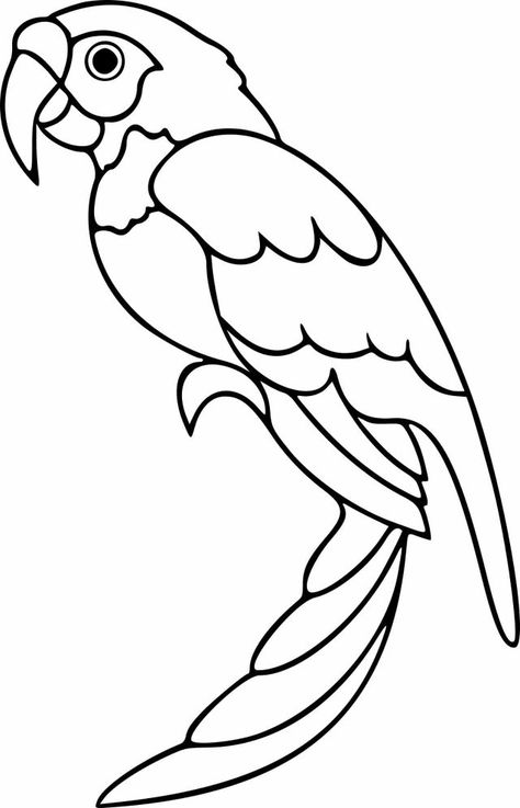 cute parrot coloring pages - Free Kids Coloring Page Burung Kakatua, Art Quilling, Pola Bordir, Stained Glass Birds, Paper Embroidery, Quilling Patterns, Bird Drawings, Stained Glass Patterns, Peacocks