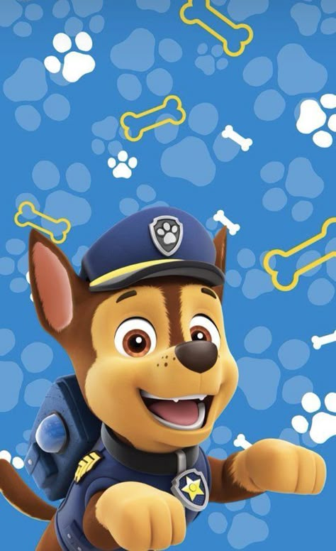 Chase Wallpaper, Imprimibles Paw Patrol, Paw Patrol Party Decorations, Early Childhood Advice, Zuma Paw Patrol, Paw Patrol Cartoon, Super Mario Bros Party, Paw Patrol Chase, Skye Paw