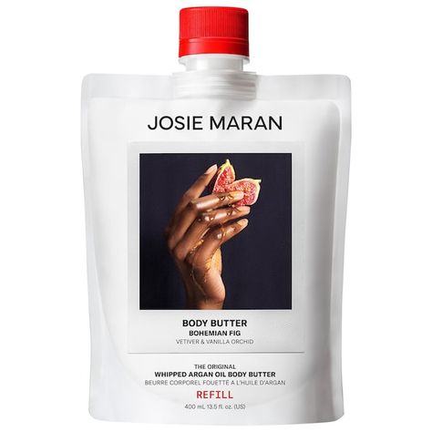 Bohemian Fig - Whipped Argan Oil Refillable Firming Body Butter - Josie Maran | Sephora Face Skin Care Routine, Josie Maran, Vanilla Orchid, Exfoliating Body Scrub, Exfoliating Scrub, Body Moisturizer, Argan Oil, Body Butter, Body Scrub