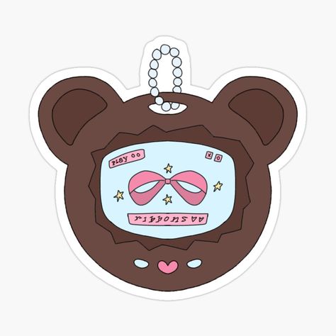 Get my art printed on awesome products. Support me at Redbubble #RBandME: https://www.redbubble.com/i/sticker/Kawaii-Cute-Pastel-Bear-Tamagotchi-Sticker-For-Journal-Planner-by-gomi-studio/162905097.EJUG5?asc=u Tamagotchi Sticker, Sticker For Journal, For Journal, Cute Journals, Cute Pastel, Kawaii Stickers, Planner Sticker, Journal Gift, Glossier Stickers