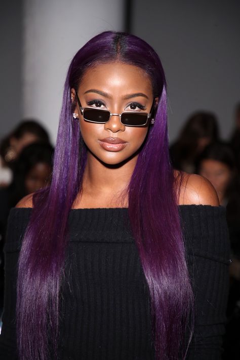 Hair Color For Dark Skin Tone, Violet Hair Colors, Hair Color For Dark Skin, Dark Purple Hair, Colors For Dark Skin, Violet Hair, Hair Color Purple, Ombre Hair Color, Hair Dye Colors