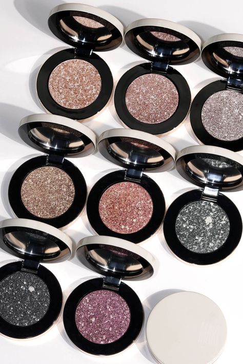 "Discover MAKE Beauty's Multi-Chromatic Metal-Reflecting Eyeshadows! ✨ Creamy yet blendable textures that effortlessly create a stunning powder-like finish. These shimmering shadows offer a unique reflective effect that intensifies with layering. ensuring long-lasting wear.  Available in 12 mesmerizing shades, they promise a radiant, multi-dimensional look for eyes that shimmer and shine!" Cute Eyeshadow Looks, Multi Dimensional, Shimmer And Shine, Make Beauty, Shimmer N Shine, For Eyes, Eyeshadow Looks, Heavy Metal, Layering