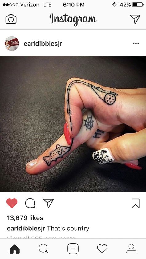 Fishing Hook Tattoo, Fishing Tattoo, Hook Tattoos, Cowgirl Tattoos, Cute Finger Tattoos, Cowboy Tattoos, Country Tattoos, Hand And Finger Tattoos, Western Tattoos