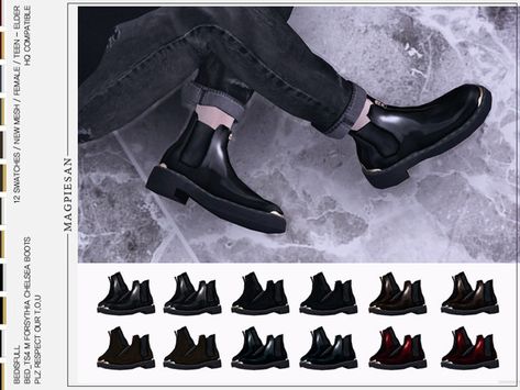 magpiesan's Forsythia chelsea boots Sims 4 Cc Male Doc Martens, Sims 4 Chelsea Boots, Sims 4 Cc Male Clothing Collection, Male Shoe Cc Sims 4, Male Cc For Sims 4, Sims 4 Men Boots, Sims 4 Cc Clothes Male Tsr, Sims 4 Cc Male Formal Shoes, Ts4 Male Shoes Cc