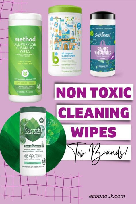 The Best Non Toxic Cleaning Wipes for Your Home Disinfecting Wipes Container, Homemade Disinfecting Wipes, Non Toxic Cleaning, Disinfectant Wipes, Cleaning Your Colon, Detox Your Home, Natural Disinfectant, Wipes Container, Toxic Cleaning Products