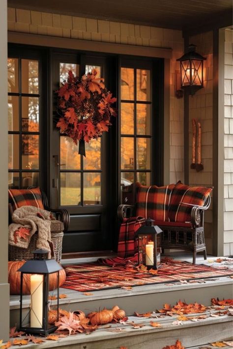 Landscaping Decor, Porch Inspiration, Fall Front Porch Decor, Fall Thanksgiving Decor, Autumn Decorating, Fall Front Porch, Fall Outdoor Decor, Front Porch Decorating, Fall Decorations Porch