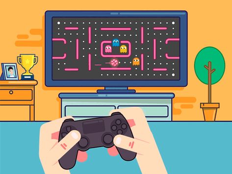 Invite dribbble Video Game Animation, Game Over Gif, Video Game Gif, Video Game Illustration, Kawaii Animation, Gif Game, Presentation Pictures, Game Animation, Playground Games