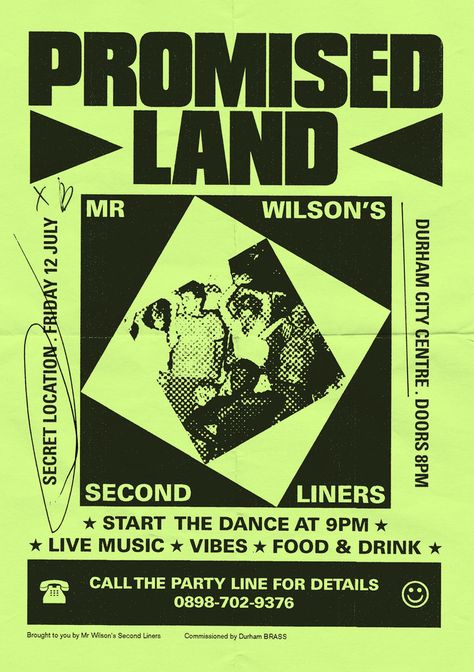 80s Ads, Concert Flyer, Graphic Posters, Festival Flyer, Secret Location, Flyer Design Inspiration, Dorm Posters, Promised Land, Event Flyers