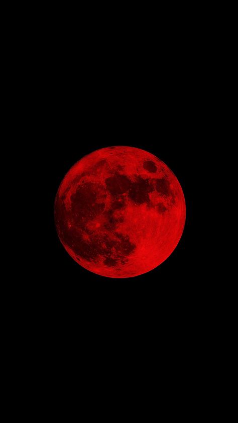 Red Moon, Moon, Iphone, Red