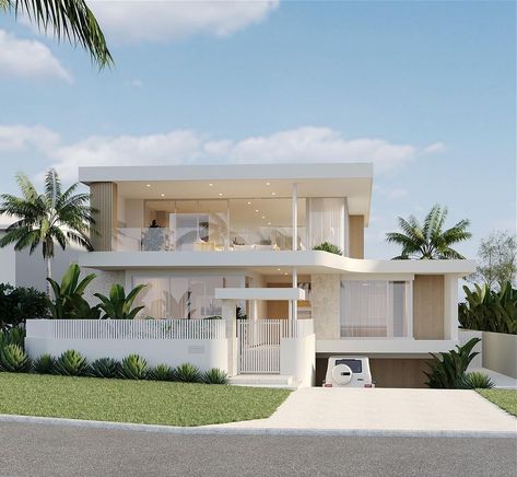 Can’t wait for this home on the coast to kick off soon. | Instagram Coastal House Exterior, Coastal Facade, Coastal Home Exterior, Beach Dream House, Beach Houses Architecture, Modern Coastal Home, Australia House, Bali House, Beach House Exterior