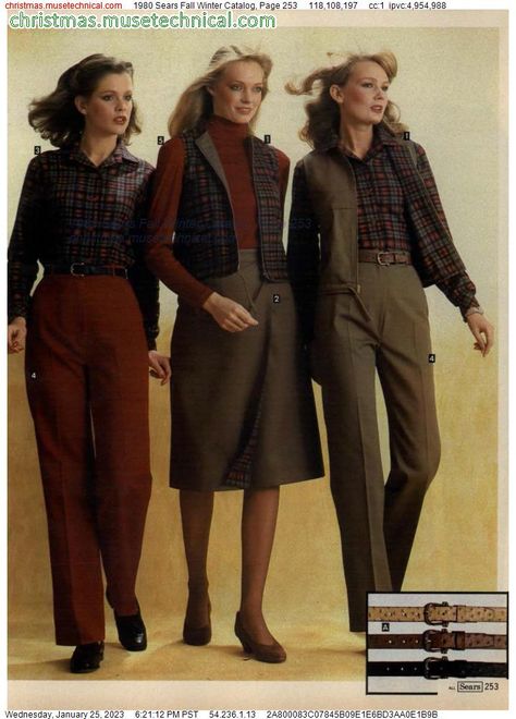 1980 Sears Fall Winter Catalog, Page 253 - Catalogs & Wishbooks 1980s Fall Fashion, 1980s Winter Fashion, 80s Fall Outfits, 80s Fall Fashion, 80s Catalog, Turtle Neck Outfit Women, Fall Outfits Retro, 1980 Clothes, 1980s Outfits