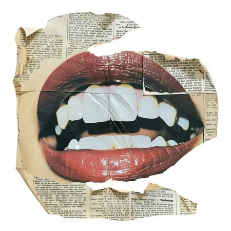 Mouth collage cutouts white background dentistry newspaper. | premium image by rawpixel.com / Tang Mouth Collage, Paper Person, Random Collage, Stickers Images, Collage Cutouts, Newspaper Collage, Y2k Poster, Tick Tick Boom, White Bg