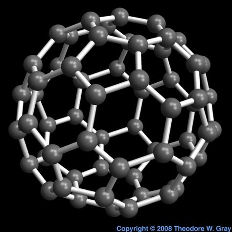 Carbon:  Computer-generated model of a C60 buckyball molecule. Carbon Molecule, Carbon Element, Science Rules, Professional Templates