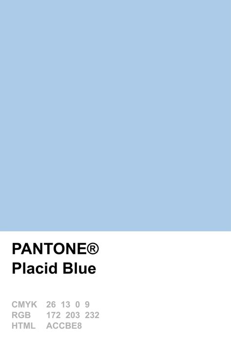 Pantone 2014 Placid Blue Bleu Pantone, Pantone Azul, Pantone Paint, Pantone Cmyk, Blue Pantone, Pantone Colours, Neon Pastel, Pantone Palette, Pantone Colour Palettes