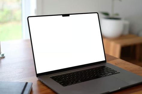 Free MacBook Pro on Wooden Desk Mockup — Mr.Mockup Mockup Desk, Stationery Business Card, Phone Mockup, Graphic Design Tools, Branding Mockups, Business Stationery, Wooden Desk, Showcase Design, Macbook Pro