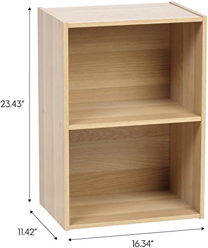 AmazonSmile: IRIS USA 2-Tier Wood Storage Shelf, Light Brown: Furniture & Decor Small Book Shelf, Shelf Light, Mini Shelf, Storage Bookshelf, Wood Storage Shelves, Cabinet For Living Room, Bookshelf Cabinet, Bookshelf Storage, Wood Bookshelves