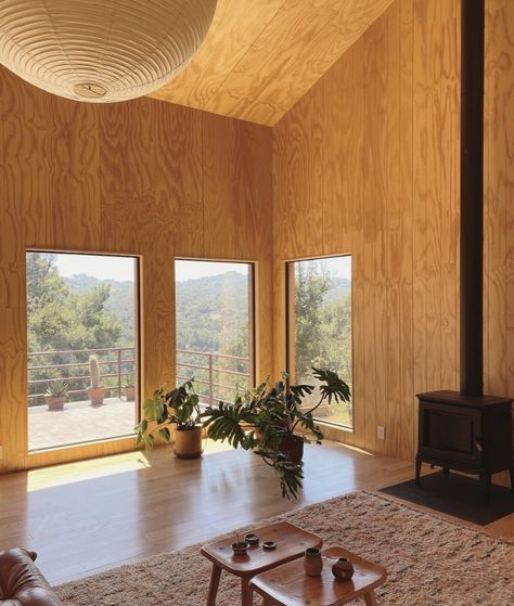 Modern Treehouse, Topanga California, Plywood Interior, Topanga Canyon, California Living, Home Room Design, Little House, House Inspo, House Inspiration