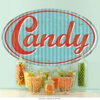 Vintage Sweets, Candy Signs, Candy Stand, Corrugated Tin, Garage Addition, Nostalgic Candy, Old Fashioned Candy, Retro Candy, Retro Sign