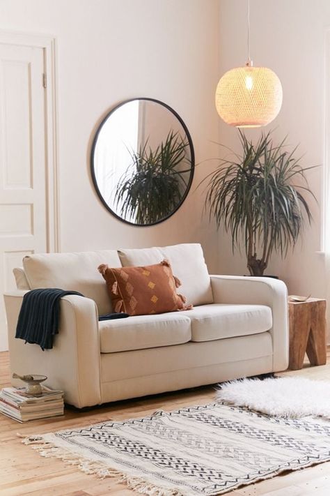 Small Living Room? These 13 Space-Saving Sofas Are Calling Your Name Urban Living Room Design, Urban Outfitters Furniture, Urban Living Room, Furnitur Ruang Keluarga, Sleeper Sofas, Small Sofa, Convertible Sofa, Space Saving Furniture, Tiny Living