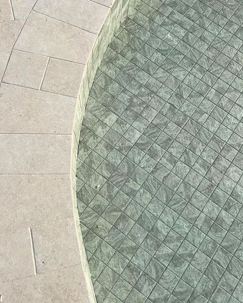 CERAMICA SENIO on Instagram: "Onsite with @kaylaboyd_ is our porcelain CT1H817/FP Beige French Pattern and sheeted CT1MP2011/DI porcelain Green Bali Stone pool tiles 🤍" Bali Stone Pool, Green Tile Pool, Pool Stone And Tile Ideas, Swimming Pool Tiles Ideas, Green Pool Tiles, Bali Tiles, Mosaic Tile Pool, Pool Tile Ideas, Italian Pool