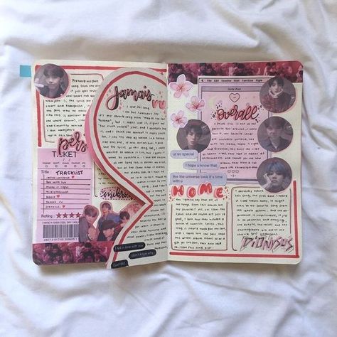 Pop Up Scrapbook Ideas, Anniversary Scrapbook, Journal Inspiration Writing, Love Scrapbook, Bulletin Journal Ideas, Kpop Journal, Pretty Journals, Creative Gifts For Boyfriend