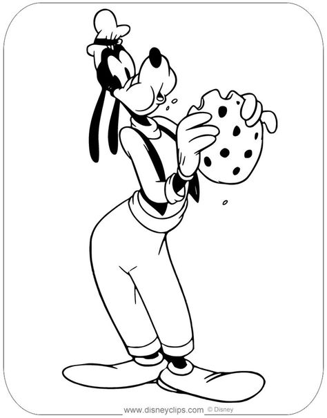 Coloring page of Goofy eating a cookie #disney, #goofy, #coloringpages Goofy Coloring Pages Free Printable, Mickey Coloring Pages, Disney Coloring Sheets, Best Friend Wallpaper, Paint Chip Art, Goofy Drawing, Friends Wallpaper, Disney Images, Modern Disney