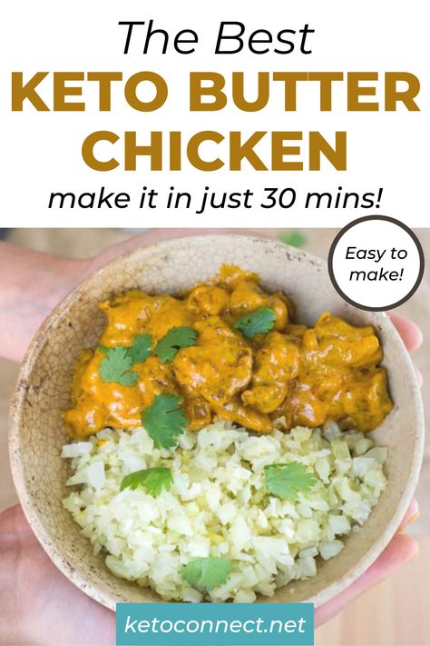 30 Min Keto Meals, Keto Indian Food, Low Carb Chicken Recipes, Butter Chicken Recipe, Keto Meal Prep, Low Carb Chicken, Best Dinner Recipes, Keto Dinner, Keto Meal Plan