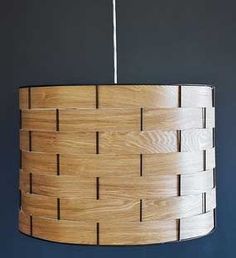 Diy Wood Pendant Light, Hallway Update, Veneer Flooring, Diy Luminaire, Hallway Makeover, Luminaire Original, Wood Lamp Shade, Wooden Lampshade, Diy Light Fixtures