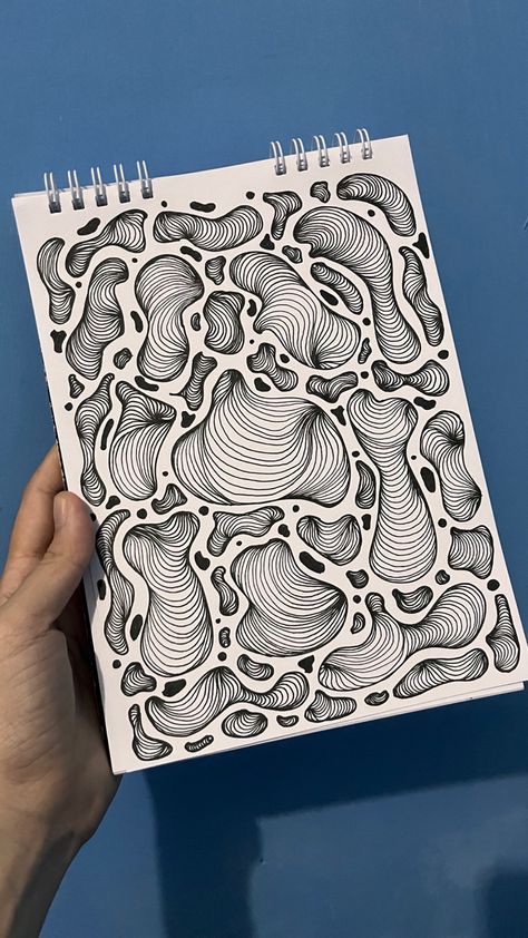 Doodle line art Types Of Lines Art Drawing, Line Pattern Drawing, Psychadelic Art Patterns, How To Draw Line Art, Fineliner Art Doodles, Art Doodle Ideas, Digital Doodle Art, Texture Drawing Ideas, Line Art Doodles