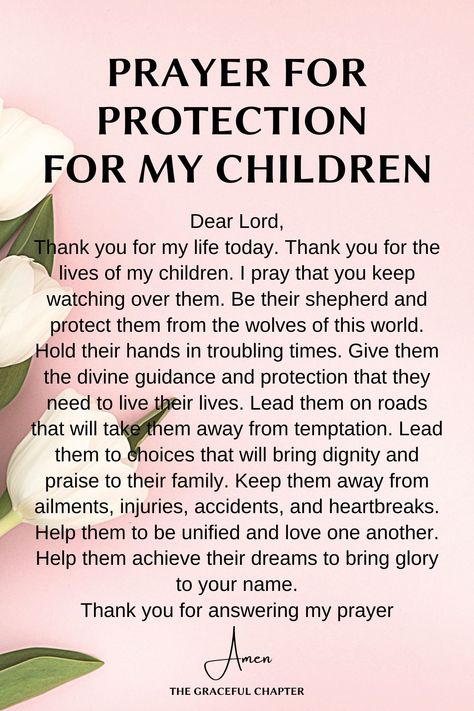 Protection for children Inspiring Bible Quotes, Prayers For My Daughter, Prayer For My Son, Prayer For My Family, Prayer For My Children, Prayer For Guidance, Morning Prayer Quotes, Everyday Prayers, Prayer For Protection