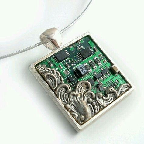 Pcb Jewelry, Computer Jewelry, Tech Jewelry, Industrial Jewelry, Arte Van Gogh, Geek Jewelry, Stained Glass Jewelry, Repurposed Jewelry, Recycled Jewelry