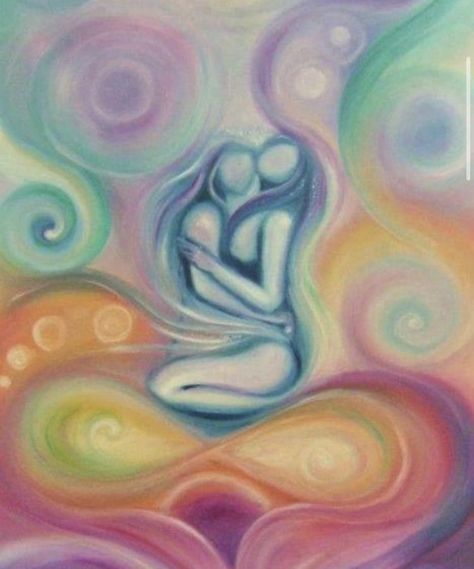 ♾️ Soulmates Art, Art Amour, Twin Flame Art, Flame Art, Energy Art, Spiritual Artwork, Visionary Art, Romantic Art, Ethereal Art