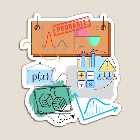 Get my art printed on awesome products. Support me at Redbubble #RBandME: https://www.redbubble.com/i/magnet/Probability-Mathematical-Formulas-Statistics-Mathematics-Machine-Learning-Geometry-by-Ola-urb/161573539.TBCTK?asc=u Mathematical Formulas, Sticker Machine, Machine Learning, Statistics, Geometry, Colorful Prints, My Art, Awesome Products, Magnets