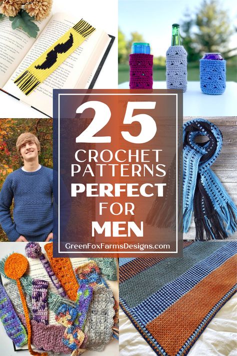 Crochet Gifts For Coworkers, Chrochet Gifts, Crochet Patterns For Men, Men Scarf Crochet Pattern, Thoughtful Handmade Gifts, Magic Stitch, Crochet Mens Scarf, Easy Gift Ideas, Small Crochet Gifts