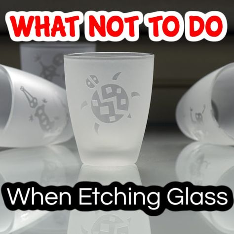 Etching Glass: What NOT To Do When Etching Glass – GSFF Glass Etched Christmas Ornaments, Etched Glass Ornaments Diy, Glass Etching Gift Ideas, Armour Etch Projects, Etched Glass Ideas, Colored Glass Etching, Glass Etching Ideas, Etching Glassware Diy, Glass Etching Tutorial