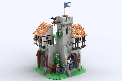 Lego Castle Instructions, Lego Trees, Medieval Lego, Lego History, Lego Structures, Black Falcon, Lego Tree, Castle Project, Lego Medieval