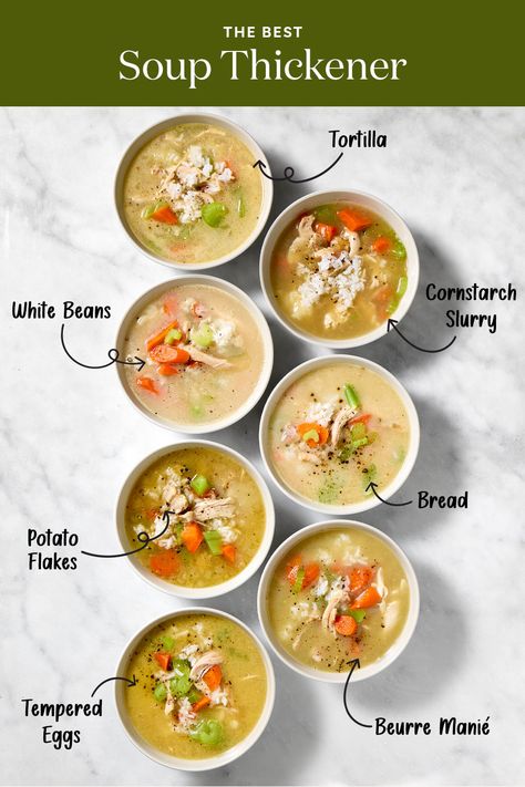 After testing 7 popular methods, we found the best way to thicken soup. Thicken Soup, Low Fat Diet Plan, How To Thicken Soup, Best Healthy Diet, Instant Potatoes, Egg Drop Soup, Egg Drop, Low Carb Diet Plan, Low Fat Diets