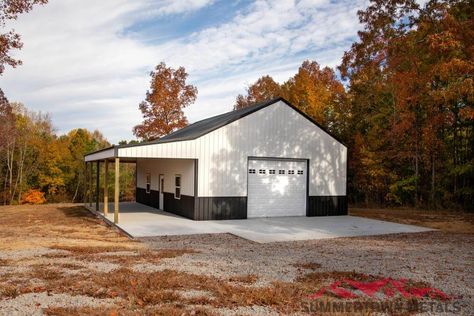 Summertown Metals, Covered Riding Arena, Post Frame Construction, Wood Truss, Post Frame Building, Residential Garage, Steel Trusses, Pole Barn House Plans, Concrete Pad