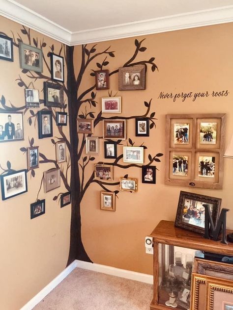 Family Tree Wall Painting, Art Prints For Walls, Tree Wall Painting, Family Tree Wall Decor, Art Decor Ideas, Prints For Walls, معرض فني, Family Tree Wall Art, Art For Walls