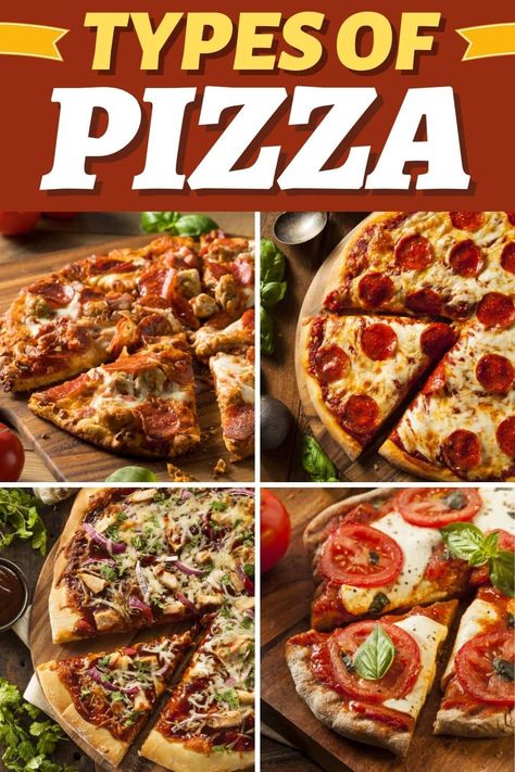 Variety Of Pizza, Types Of Pizza Toppings, Types Of Pizza Ideas, Types Of Pizza Names, Pizza Types, Different Types Of Pizza, Pizza Type Recipes, Type Of Pizza, Pizza Variety