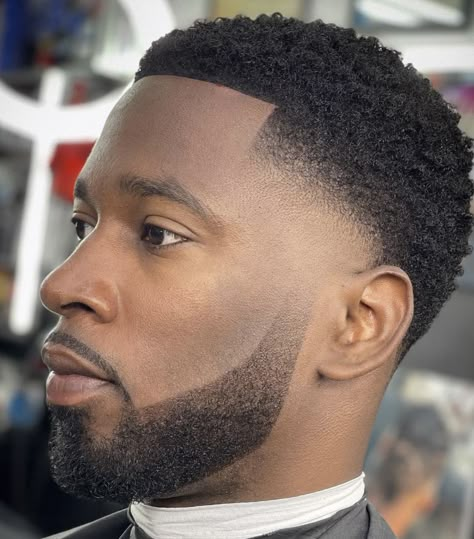 Black Man Taper Fade, Mini Afro Taper Fade Black Men, Hair Cuts Black Man, Low Haircut Black Men, Low Taper Fade Afro, Black Men Haircuts Short Fade, Bald Fade Haircut Men Black, High And Tight Haircut Fade, Nice Haircuts For Men