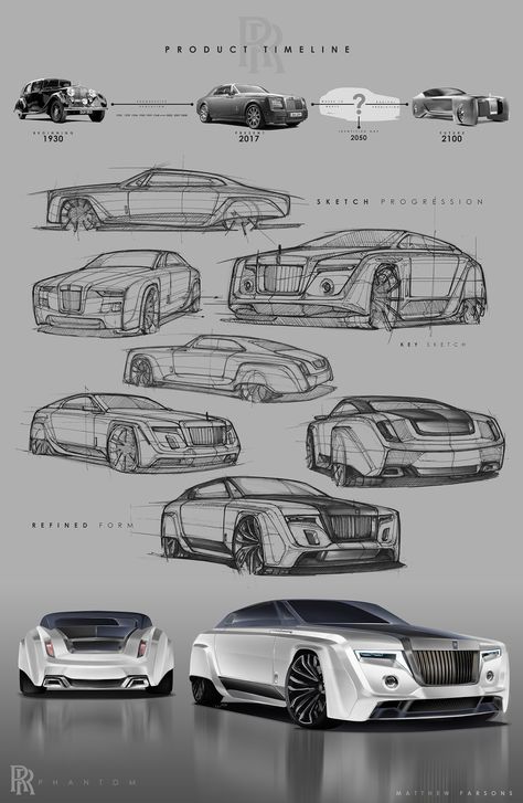 In The Year 2050, The Rolls-Royce Phantom Could Look Like This Futuristic Cars Design, Motor Mobil, Cool Car Drawings, จีซอง Nct, Industrial Design Sketch, Rolls Royce Phantom, Car Design Sketch, Concept Car Design, Car Sketch