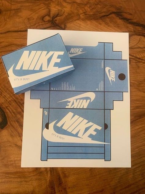 Nike Boxes, Nike Box, Box Printable, Paper Shoes, Boy Box, Baby Shower Gift Box, Hoco Proposals Ideas, Baby Shower Party Favors, Relationship Texts