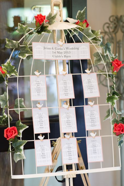 Bird cage table plan - Lovebird themed wedding Bird Theme Wedding Decor, Love Birds Wedding Theme, Love Bird Wedding Theme, Bird Theme Wedding, Flower Theme Wedding, Bird Themed Wedding, Cage Table, Barn Table, Wedding Birds