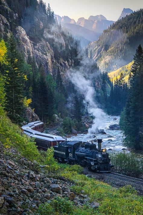 Trains Photography, Train Tattoo, Train Crossing, Steam Trains Photography, Trestle Bridge, Mountain Wall Mural, Train Photos, Old Steam Train, Steam Engine Trains