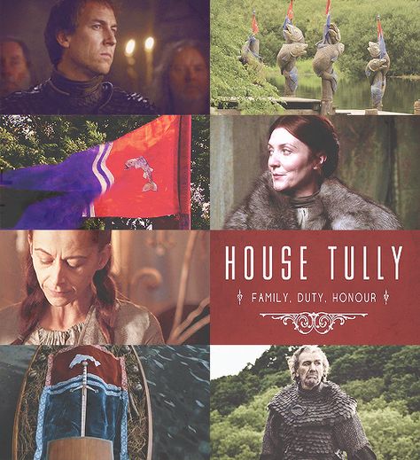 Game Of Thrones/ House of Tully Game Of Thrones, Tully Game Of Thrones, House Tully, Bright Blue Eyes, High Cheekbones, Game Of Thrones Houses, House Of Dragons, Great House, A Song Of Ice And Fire