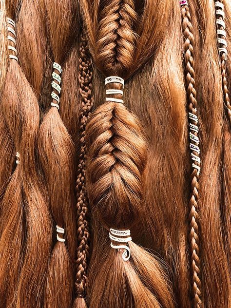 Vikings Hair, Hair Braid Beads, Hair Cuff, Dread Accessories, Dreadlock Jewelry, Beaded Hair Clips, Dreadlock Accessories, Braid Jewelry, Hair Cuffs