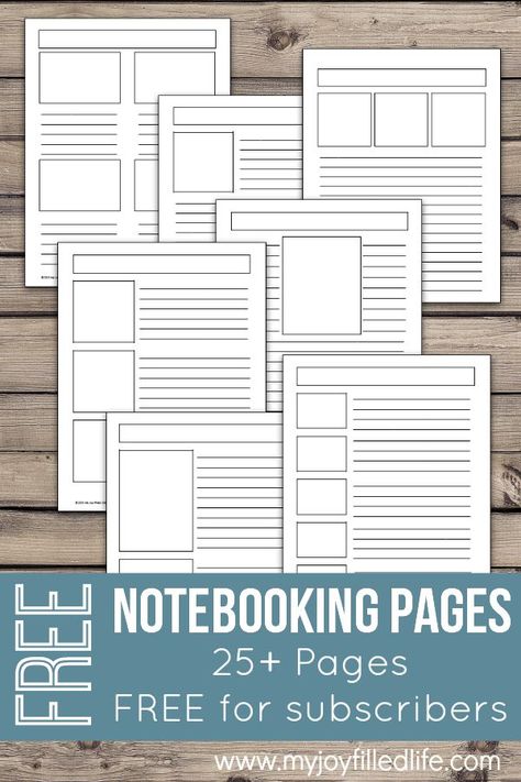 Over 25 FREE blank notebooking pages! Use for any topic or subject! #thriftyhomeschool #homeschoolfreebie #notebooking Printable Notepad Template, Free Printable Journal Pages Templates, Free Printable Journal, Notebooking Pages, Digital Bullet Journal, Notebook Pages, Blank Templates, Science Notebooks, Interactive Science