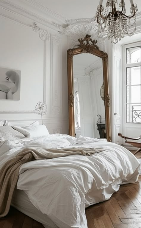 Embrace Parisian Elegance: Incorporate Paris-Themed Interior Design into Your Home - aIDyl - An Interior Design Agency French Room Design, Art Deco Parisian Apartment, Parisian Balcony Decor, Romantic Home Interior, Parisian Minimalist Style Home, Classic French Interior Design, Parisian Chic Style Home, Paris Bedroom Aesthetic, French Classic Interior Design